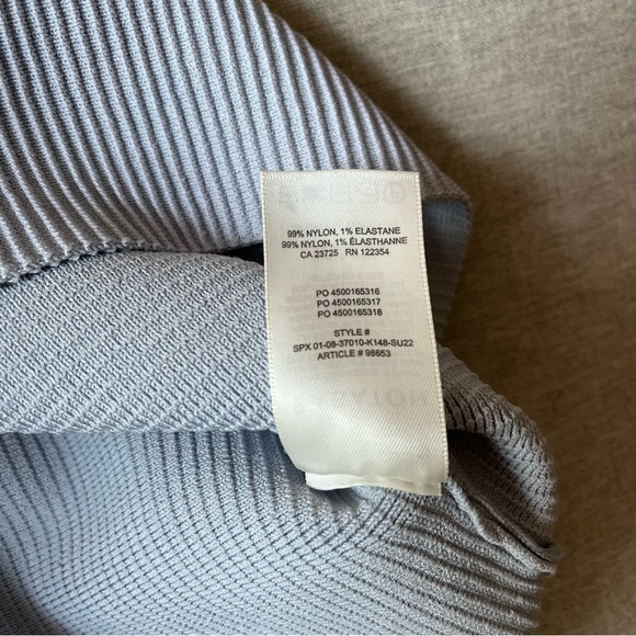 ARITZIA | Babaton Sculpt Knit One-Shoulder Dress in Cement Blue S - Picture 14 of 14